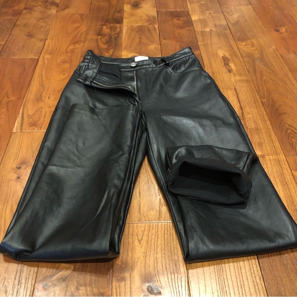 Wilfred black stretchy women's size 4 faux leather pants - Picture 7 of 10